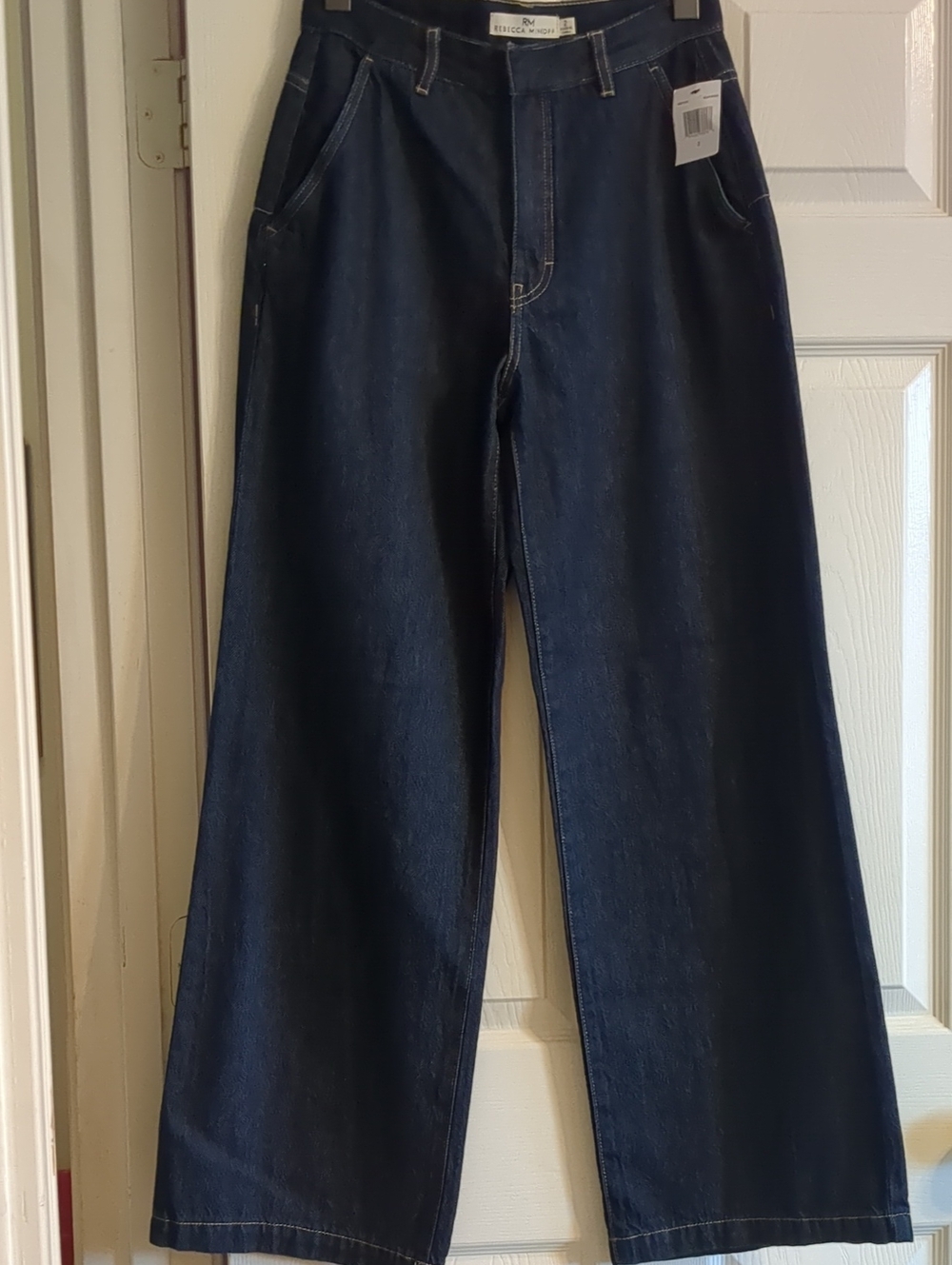 RM Blue Indigo High-Rise Wide-Leg Denim/Jeans/Trouser NWT Size 2